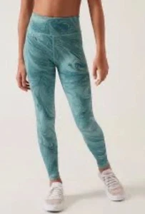 Athleta Girl High Rise Printed Chit Chat Tight Leggings Blue Size XXL/16 - Picture 1 of 6