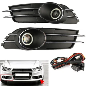 2x Parrilla antiniebla parachoques delantero con luz antiniebla para Audi A6 C7 2012-15 - Imagen 1 de 13