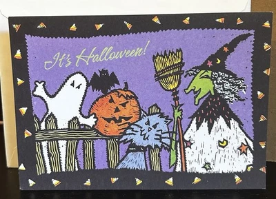 Vntg Halloween Scare Up Some Fun Greeting Card 6.5” X 4.5” Gibson  Made In USA - Image 1 of 4