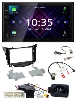 JVC DAB 2DIN Lenkrad Bluetooth USB Autoradio für Hyundai I30 ab 2017 - Bild 1 von 4