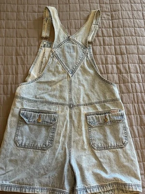 Route 66 womens shortalls chinese writing size small - Image 1 of 3