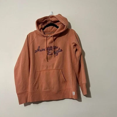 Sudadera con capucha rosa y naranja para mujer American Eagle Outfitters Foto 1 de 4