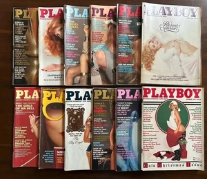 Playboy Magazine 1982 Complete Set with Centerfolds (12 Issues) Good Condition - Picture 1 of 1