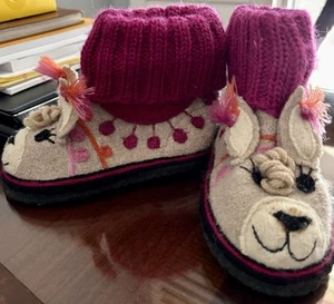 Nuovi stivali ciabatte per bambini Garnet Hill lama lana bollita MachWash US 6 UK 5 EU 22 - Foto 1 di 10