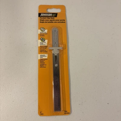 Johnson Level & Tool 7202 Rule,Pocket Clip,6 In - Image 1 of 3