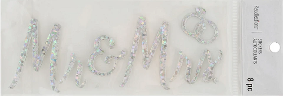 Recuerdos BODA Pegatinas Novia Novio Anillo de Compromiso Aniversario Sr. y Sra Foto 1 de 1