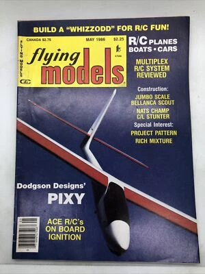 Flying Models Magazine May 1986 R/C Planes Boats Cars Board Ignition - Image 1 of 4