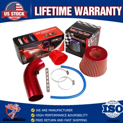 3" 76mm Car Cold Air Intake Filter Induction Kit Pipe Power Flow Hose System New - Image 1 of 4