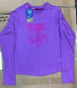 Brooks Women's Distance Graphic Long Sleeve Run This Day Purple Heliotrope F23 - Picture 1 of 5