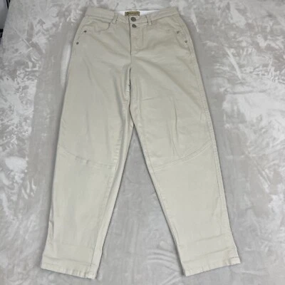 Democracy Pants Womens 6 Beige High Rise Baggy Straight Ab Technology Preppy - Image 1 of 4