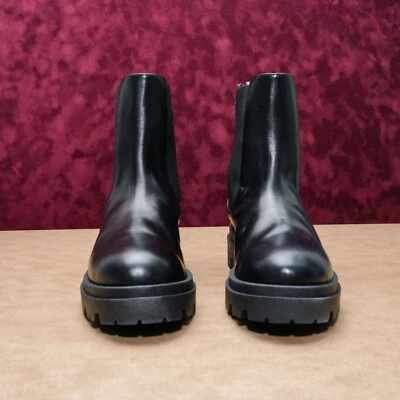 Bruno Magli Women Alma Black Leather Platform Chelsea Ankle Boots 10US EUR40 - Image 1 of 4