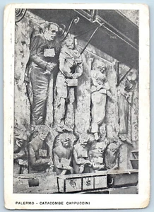 Sicily Italy Postcard Catacombe Cappucini Palermo c1940's Vintage Unposted - Picture 1 of 2