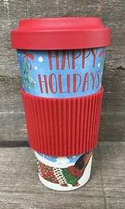 Holiday DACHSHUND Weiner Dog Christmas 20oz Reusable Travel Sippy Mug Cambridge - Picture 1 of 14