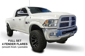KING FENDER FLARES fits 2010-2018 DODGE RAM 2500 3500 - Pocket Style SMOOTH - Picture 1 of 14