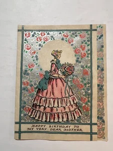 Vintage 1932 Geburtstag Grußkarte tolle Grafik von Norcross - Bild 1 von 3