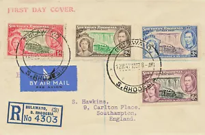 1937 Southern Rhodesia First Day Cover Multiple Stamps Cover - Picture 1 of 2