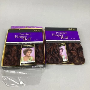 2 Packs 8” Finger Roll F1B/350 Black & Copper  Human Hair Short Style - Picture 1 of 4