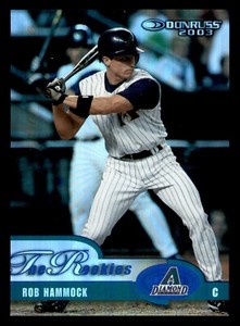 2003 Donruss The Rookies Stat Line Season #27 Robby Hammock RC #29/73