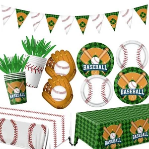Baseball Party Decorations Tableware143Pcs Baseball Party Supplies Includes B... - Picture 1 of 6