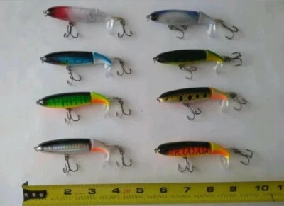 Rotating Tail Fishing Lures 8-pack Lot brand new largemouth bass pike tackle  - Image 1 of 4