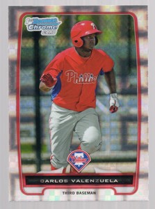 2012 (PHILLIES) Bowman Chrome Prospects X-Fractors #BCP165 Carlos Valenzuela