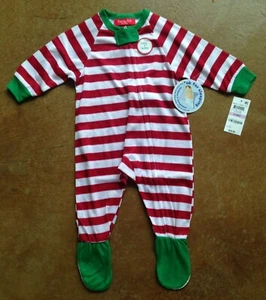 New Family PJs Matching Infant/Todder Holiday Stripe Footed Pajamas, 24 months - Picture 1 of 1
