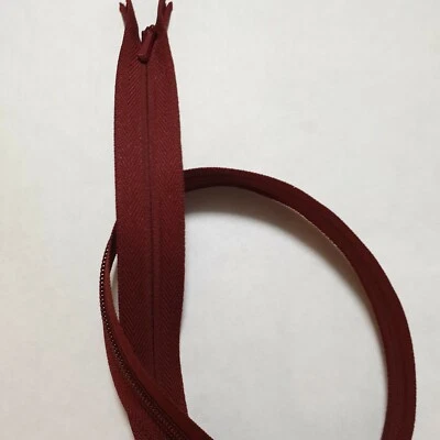 Concealed, Invisible Zip Burnt Umber brown 22inch 56cm x1 - Image 1 of 2