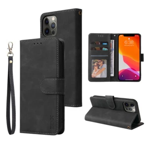 Coque iPhone X/S/R 11 12 13 14 PRO Cuir Protection Housse Bumper Etui Case Cover - Photo 1 sur 10