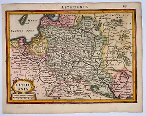 LITHUANIA 1614 MERCATOR HONDIUS ATLAS MINOR ANTIQUE MAP 17TH CENTURY - Picture 1 of 7