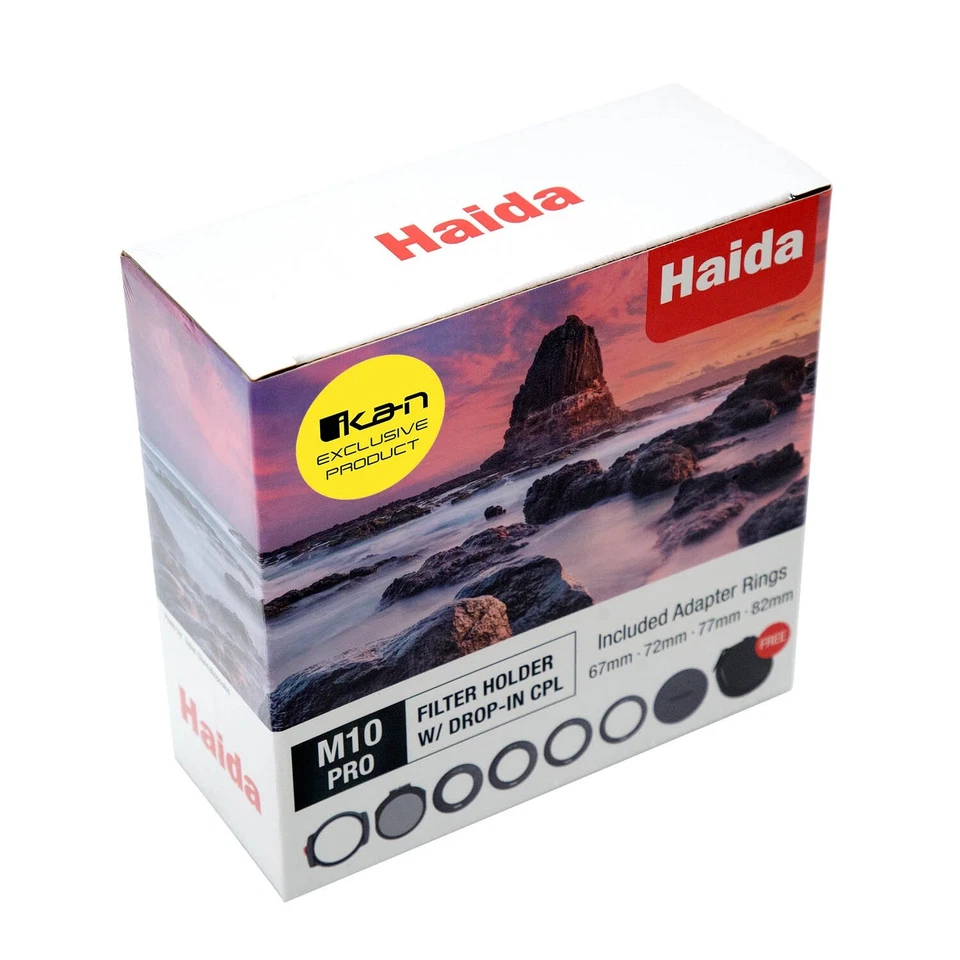 Haida M10 Pro Filter 100mm Holder Kit, Drop-in CPL +67mm, 72mm, 77mm, 82mm rings - Image 1 of 4