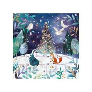 Friends in the Forest Fox and Badger Ling Advent Calendar Card 159 x 159 mm - Picture 1 of 1