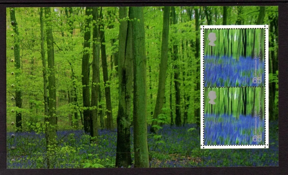 GB 2000 PANE 3 FROM A TREASURY OF TREES PRESTIGE STAMP BOOKLET - MNH - Image 1 of 1