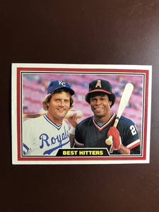 1981  Donruss Best Hitters George Brett Rod Carew #537 Royals Angels