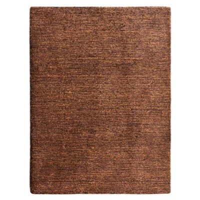 Alfombra de mezcla de seda con telar anudada a mano marrón macizo dorado BBH Homes BBLSM111 Foto 1 de 4