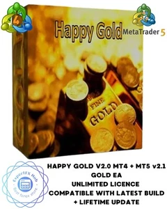 Happy Gold Metatrader Expert Advisor Auto Trading Forex Robot MT4 v2.0 unlimited - Afbeelding 1 van 8