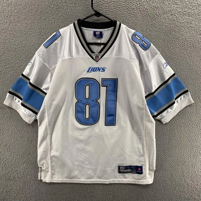 Detroit Lions Jersey Mens 2XL 52 NFL Football Calvin Johnson 81 Reebok Stitched - Image 1 of 4