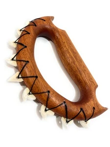Alii Koa Hawaiian Artifact 9 in with Authentic Teeth | #koa4101e2 - Picture 1 of 1