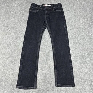 Levi's 511 Denim Slim Jeans Youth Size 10 REG 25x25 Dark Blue Pockets Zip Fly - Picture 1 of 15
