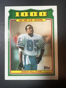 1988 Topps Football 1000 Yard Club #7 Drew Hill Houston Oilers - Picture 1 of 2