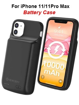 10000mAh For iPhone 11 Pro Max Battery Charger Case Power Bank Charging Cover - Image 1 of 4