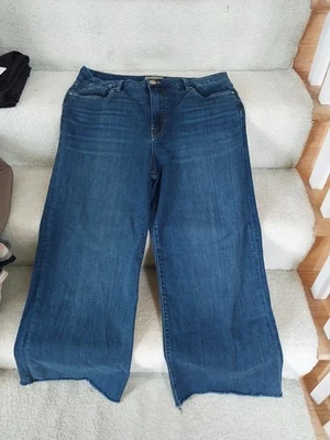 Pantalones de mezclilla KUT From The Kloth para mujer azules Meg Fab Ab pierna ancha dobladillo crudo talla 12 Foto 1 de 4