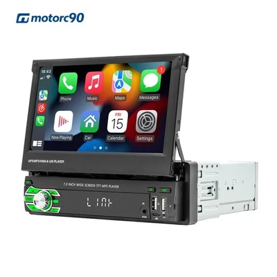 1DIN Car Radio MP5 Player Head Unit For Apple Carplay Android Auto W/Free Camepk Foto 1 de 4