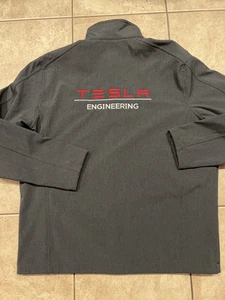 Tesla Engineering Jacket Mens L Employee Corp. Black Gray PORT AUTHORITY FL ZIP - Picture 1 of 6