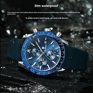 Men’s Sports Watch – Multifunction, Waterproof, Luminous Dial, Oversize 9 mm - Picture 1 of 13