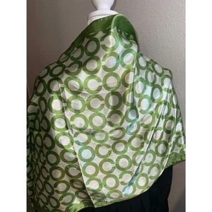 Coach Green Rectangular Scarf EUC - Picture 1 of 5