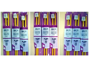 4.5mm (7 gauge) BIRCH Plastic Knitting Needles - choose length - Picture 1 of 4