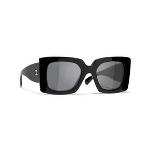 Gafas de sol Chanel CH5480H c 622/T8 marco negro con perlas de vidrio/gris polarizado - Imagen 1 de 4