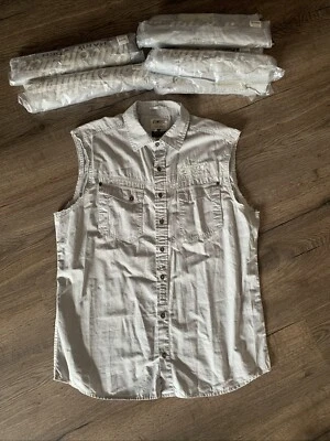 ELWOOD Blue Collar Series - Rail Splitters Cut/Off Grey Button Up Shirt NEW - Image 1 of 4