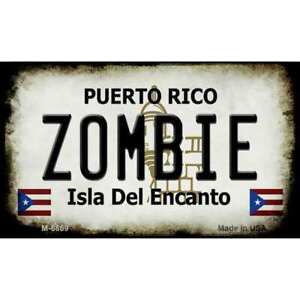 Zombie Portoryko State Tablica rejestracyjna Tag Magnes M-6869