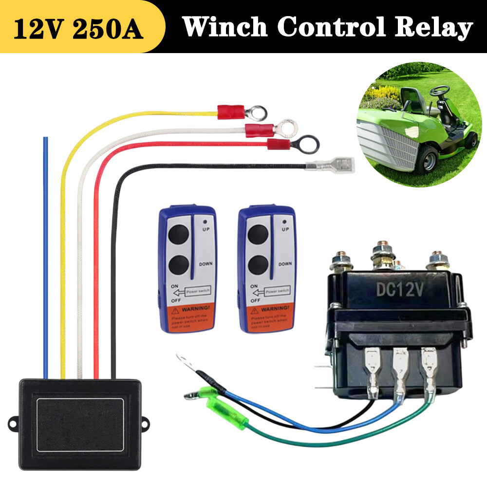 4) 12V Winch Motor Industrial Switch Relay Solenoid Continuous Duty 6 Terminal E - Foto 5